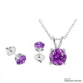 Fancy Purple 2 Carat Solitaire Set Made With SWAROVSKI ZIRCONIA